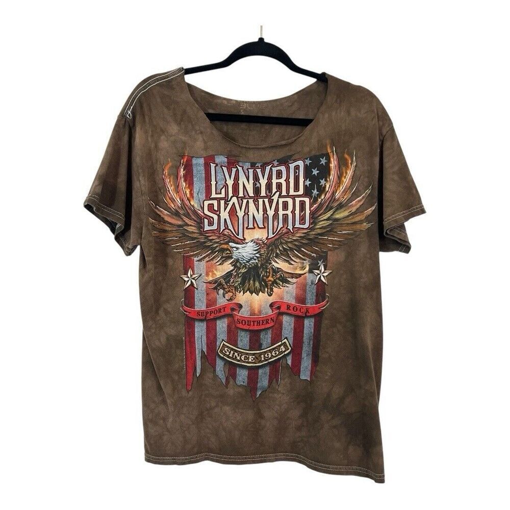 Liquid Blue Lynyrd Skynyrd Small Support Southern Rock Tie Dye T Shirt